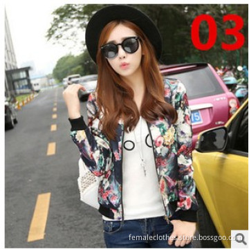 The new women's baseball uniform jacket female long-sleeved fleece coat printing cardigan casual jacket
